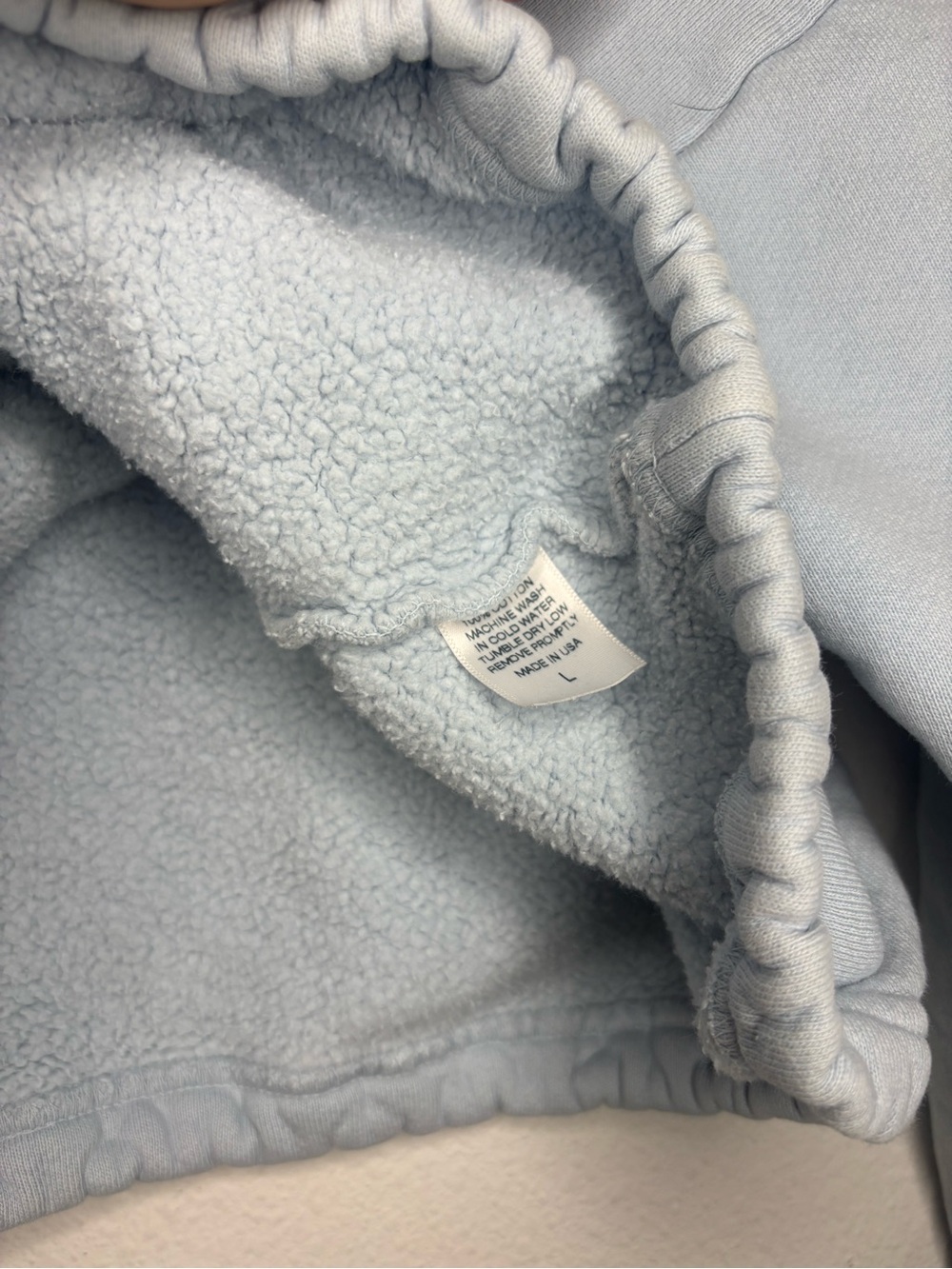 SET ACTIVE BABY BLUE COLLARED CROPPED ZIP UP SWEATSHIRT SZ LARGE - Picture 6 of 8
